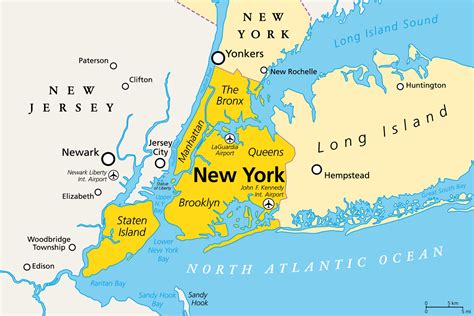 where is the new york located|New York City Map .